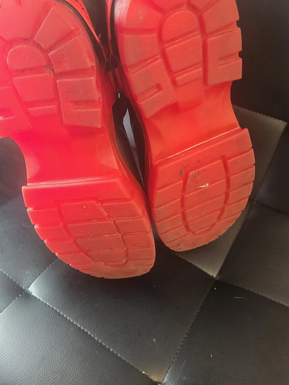 ASOS Black and Red Platform Combat Boots